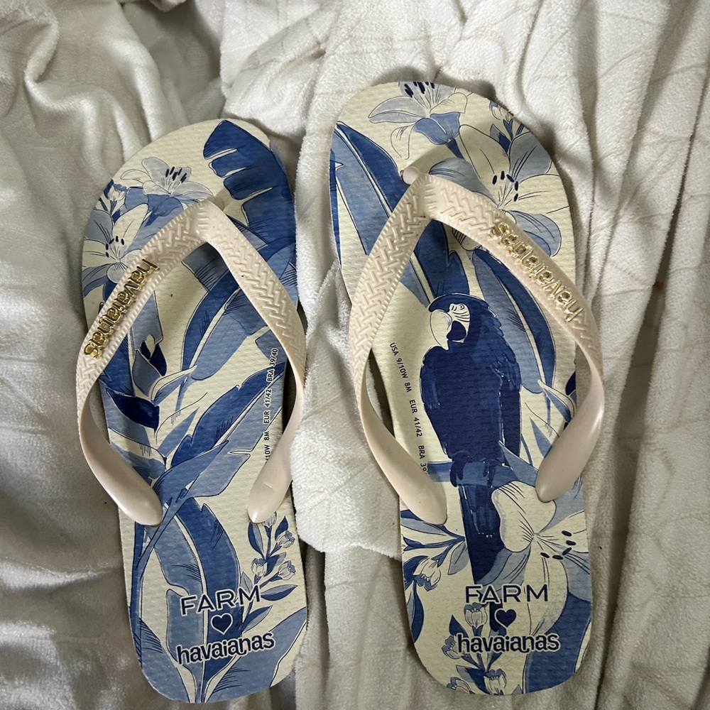 Havaianas Blue and Cream Women's Sandals